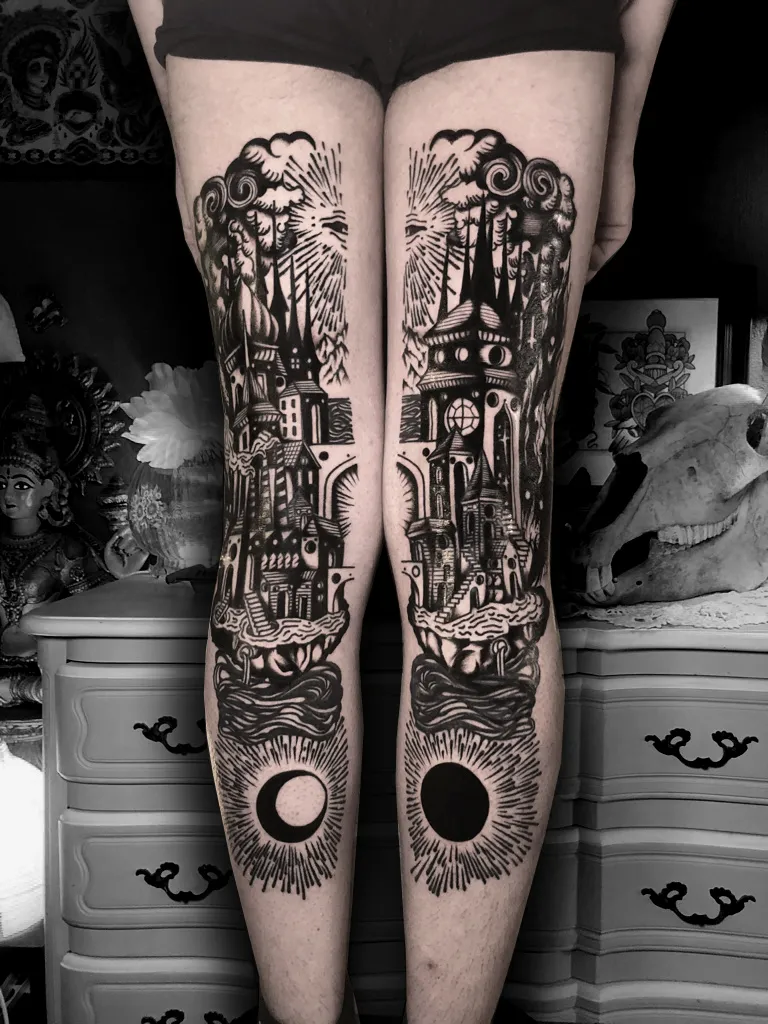 Tatouage réalisé chez Electric Funeral Tattoo — pièce 13